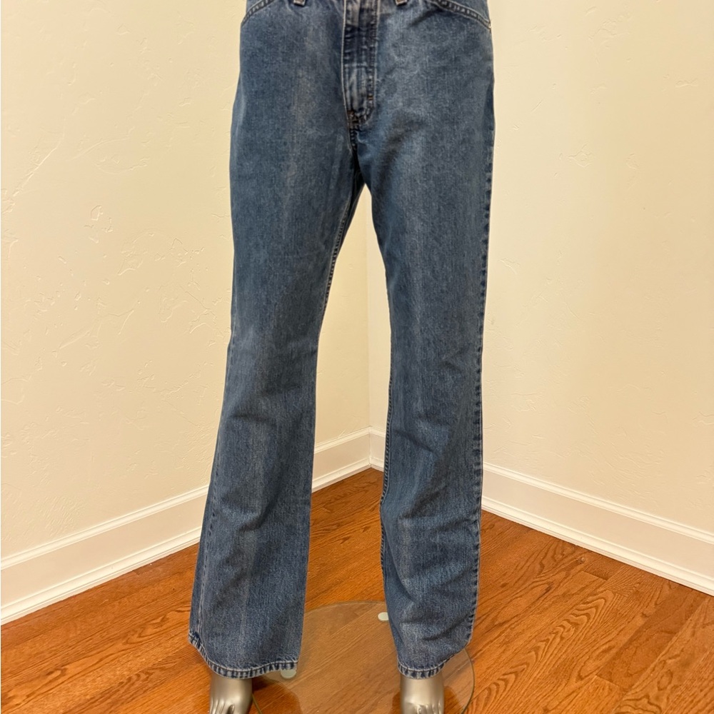 Calvin Klein Vintage Y2K Flare Doublestone Mid-Rise Cotton Denim Jeans Size 6 - Picture 2 of 9